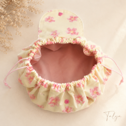 Pochette bourse ouverte avec doublure rose Talya