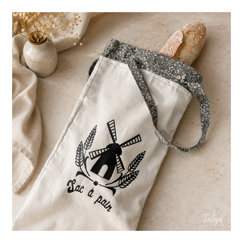 Sac à pain fait main Moulin Provençal Talya