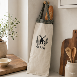 Sac à pain réutilisable décor cuisine Talya