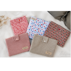 Pochette à livre matelassée fait main – Etui à livre tissu Talya