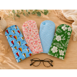Collection d'étuis à lunettes en coton faits main