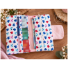 Porte-monnaie femme en velours fleuri | Talya